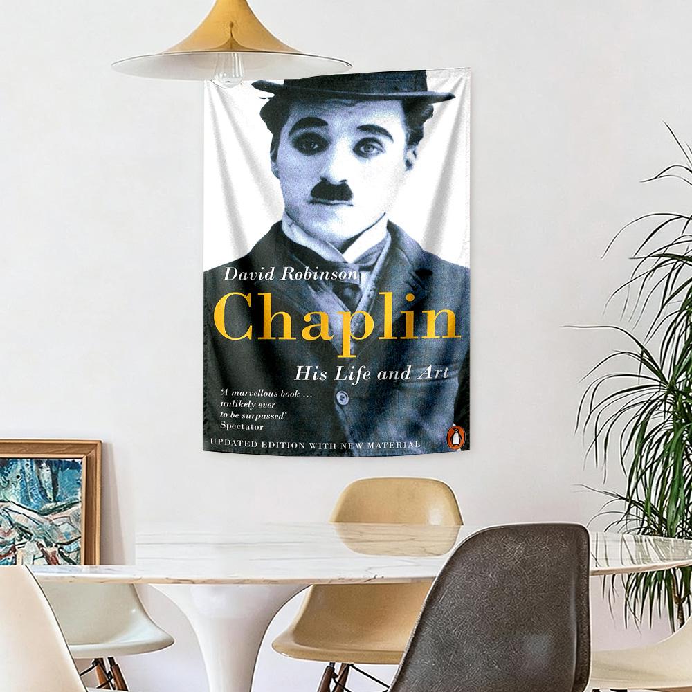 Charlie Chaplin Wall Decor Tapestry Art For Pet Memorial Birthdaywedding Party Backdrop Family Gift