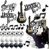 Rock Music Cake Topper Guitar Cake Toppers Music Notes Balls Cake Decorations for Musician Birthday Party Rock Theme Party