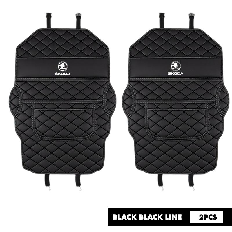 lbrdy0 For Skoda Car Anti-Kick Pad Seat Back Protector Cover Auto Accessories Kamiq MK3 Roomster Rapid Kodiaq Karoq Fabia Enyaq