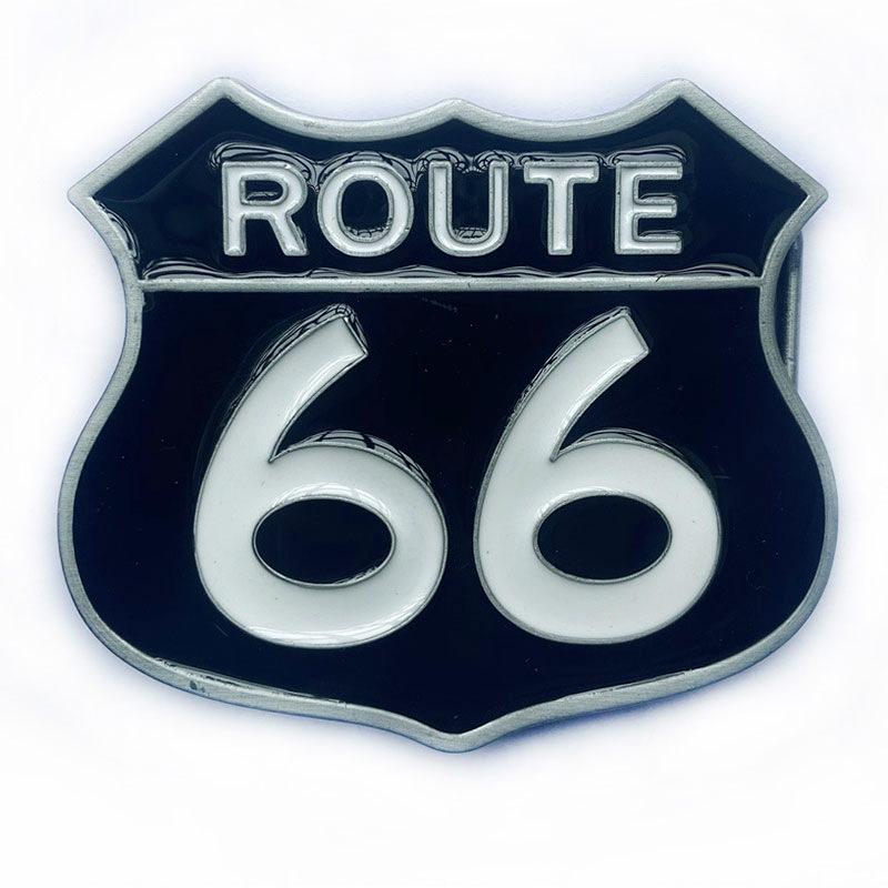 Пряжка для ремня из цинкового сплава Route 66 США - Популярный стиль, продаваемый на разных платформах