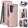 Case for Samsung Z Fold 7 6 5 4 3 Multi-functional Flip Cover with Card Slot and Pen Slot Protector Tough Case Anti-Fingerprint