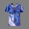 Animal Lion Summer Outfit New Men's 3D Printed T-shirt Men's Fashion Loose Three-dimensional Versatile Round Neck Short Sleeved T-shirt