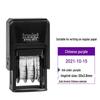 Zhuoda 4810 Automatic Self-Inking Date Stamp, 3.8MM Characters, Adjustable for Chinese & English Dates