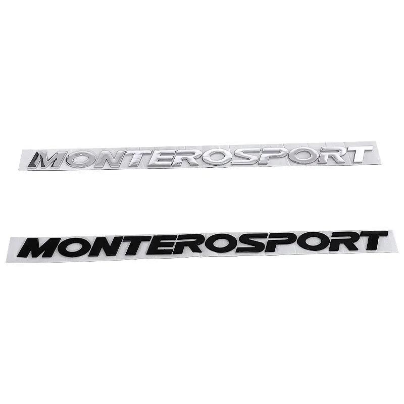 Наклейка с логотипом MONTERO SPORT на капот, эмблема, наклейки на автомобиль для Mitsubishi Montero, 3D логотип, передняя головная часть, задний багажник, наклейки для рестайлинга, аксессуары
