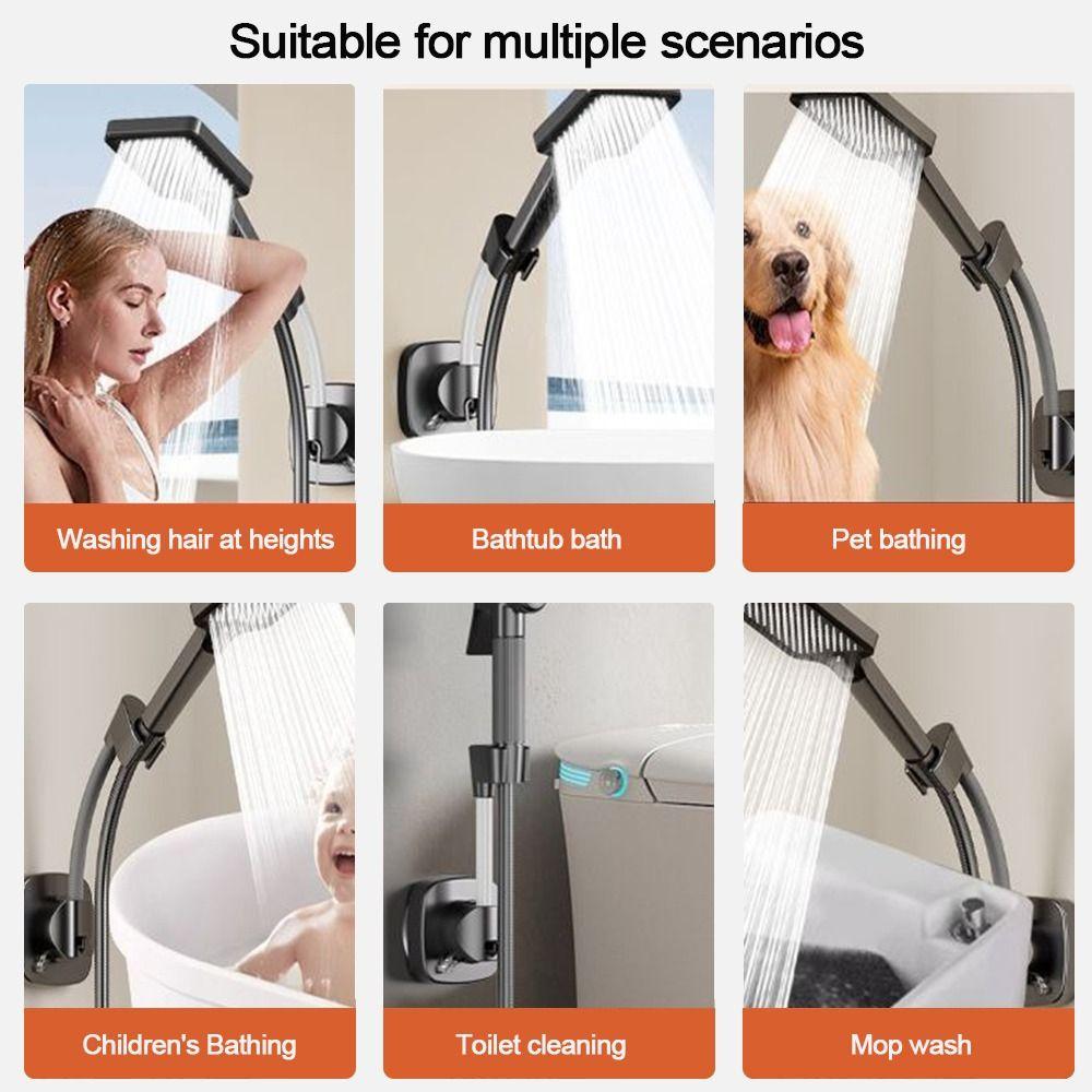 Relocatable Showerhead Bracket Adjustable Sprayer Fixed Base  Bathroom Accessories