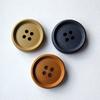 5pcs Khaki Round Wood Buttons Men'S And Women'S Clothes Suit Suit Sweater Cardigan Buttons Diy Handmade Small Buttons