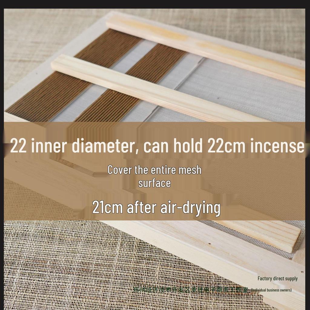Russian Pine Solid Wood Sun-Drying Incense Tool - Handmade Incense Drying Rack with Compass