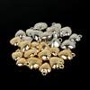 30/50Pcs Heart Plated Rhodium/Gold Plastic CCB Charm Pendant for DIY Jewelry Making