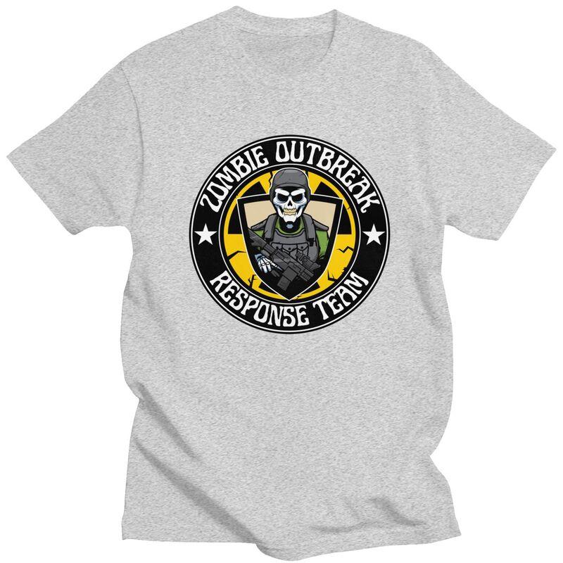 Zombie Outbreak Response Team T Shirts Pure Cotton Tees Shirt Summer O Neck Tshirt Fashion Short Sleeve Clothing For Unisex