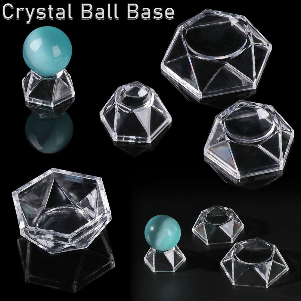 Fixed Seat Quartz Sphere Holder Acrylic Display Stand Crystal Ball Base Transparent Pedestal