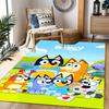 Bluey's Bus Adventure Themed Anti-Slip Rugs - Polyester Home Decor, Suitable for Bedrooms, Living Rooms, Doorways, Studios, and Decorations