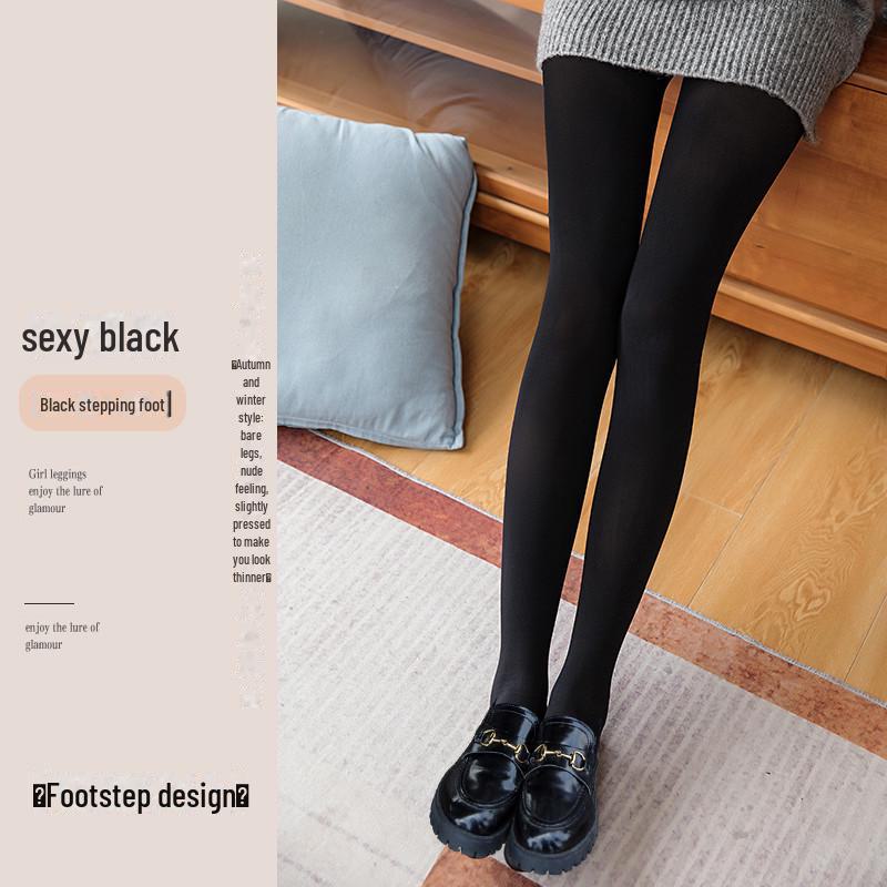 Women's Velvet Stockings: Flesh-Colored, Thicker, Bare-Leg Effect Pantyhose for Spring, Autumn, Winter