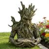 Кормушка для птиц Смола Современная скульптура Уличная кормушка для птиц Станция для корма Для малиновок Воробьев Волнистых попугайчиков Задний двор Балкон Патио Терраса