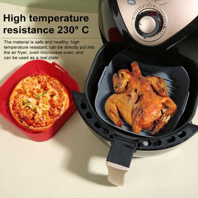 Силиконовые вкладыши для фритюрницы с ручками Пищевой силиконовый вкладыш для духовки с антипригарным покрытием многоразового использования