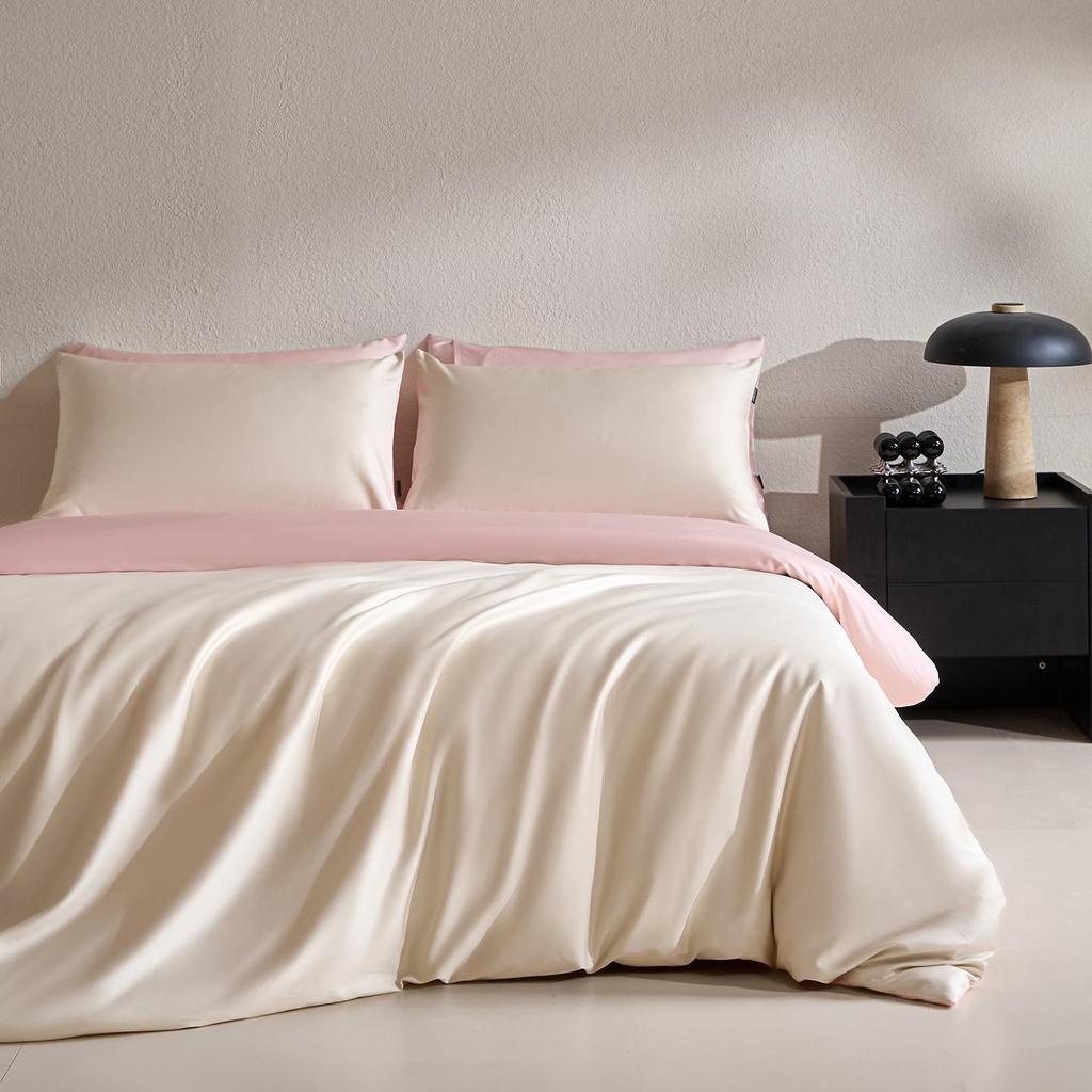 50-е годы Двухниточный Синьцзянский Хлопок с Длинным Волокном Сатин Однотонный Роскошный Комплект Постельного Белья (4 шт)