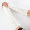Fashion Elastic Soft Thick Warm Fingerless  Mittens Long Knitted Gloves Arm Warmers