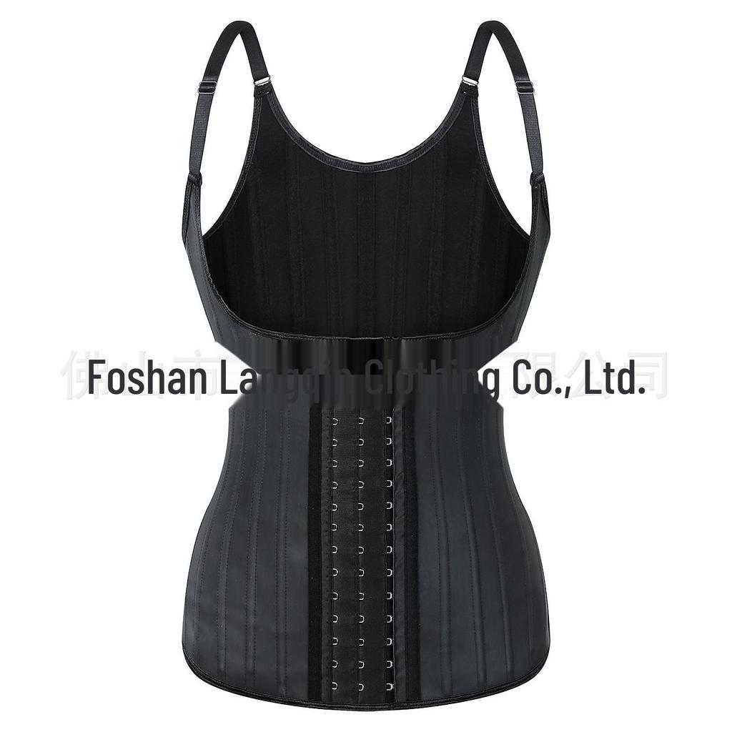 Enhanced Latex Sports Corset: 25 Steel Bones, Rubber Button, for Shaping and Support