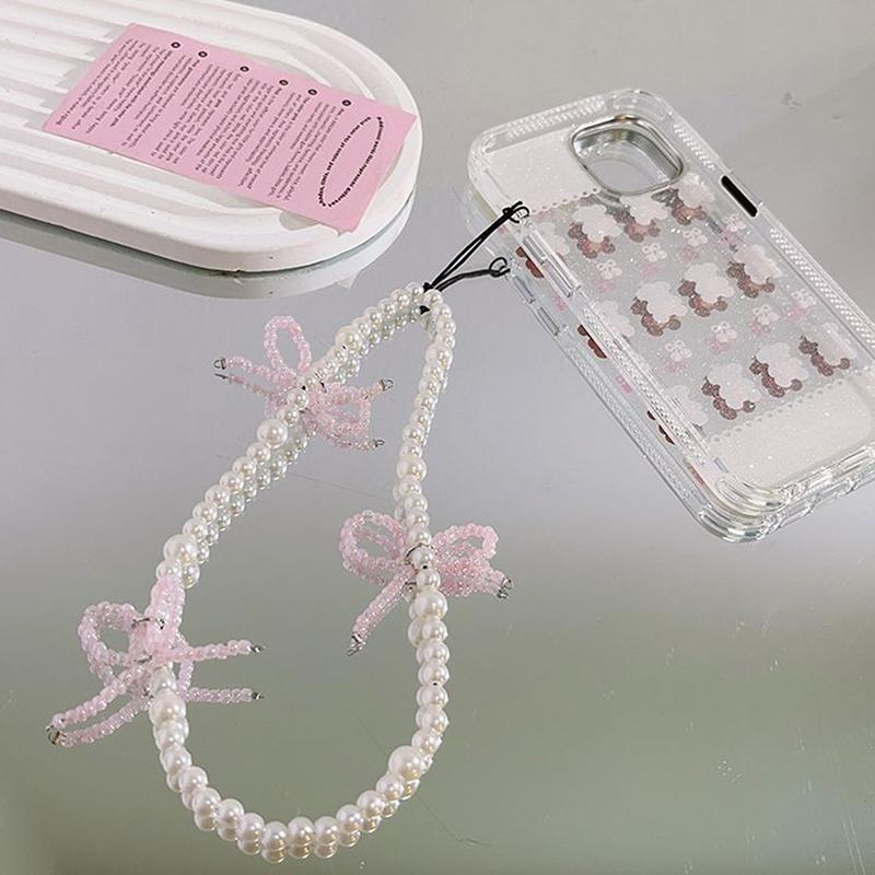 Милый Очаровательный Бантик Телефонная Цепочка Для Женщин Девочек Телефон Ювелирные Изделия Ремешок Бисерный Шнурок Подвесной Шнур Аксессуары Ccd Камера Подвеска