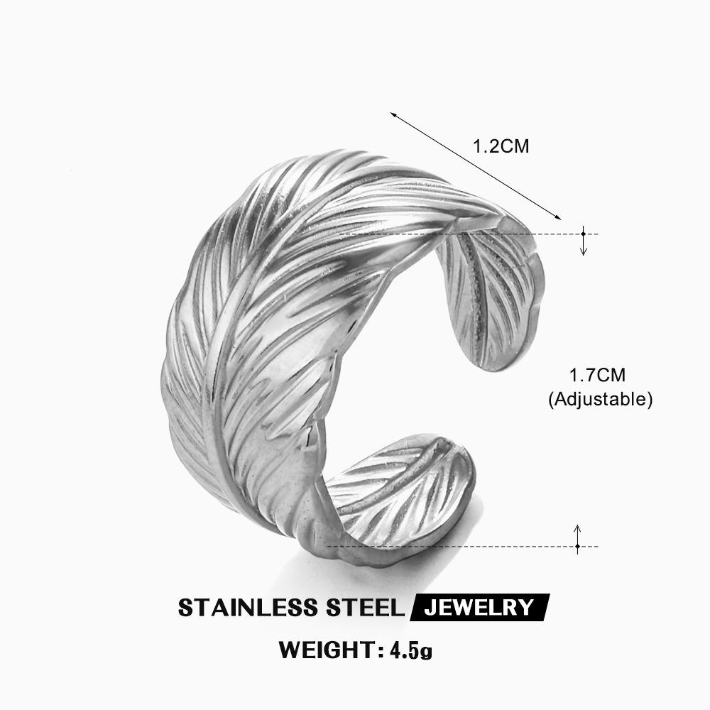 LATS Multiple Styles Stainless Steel Geometric Texture Wide Rings for Women Men Irregular Gold Wedding Ring Punk Jewelry