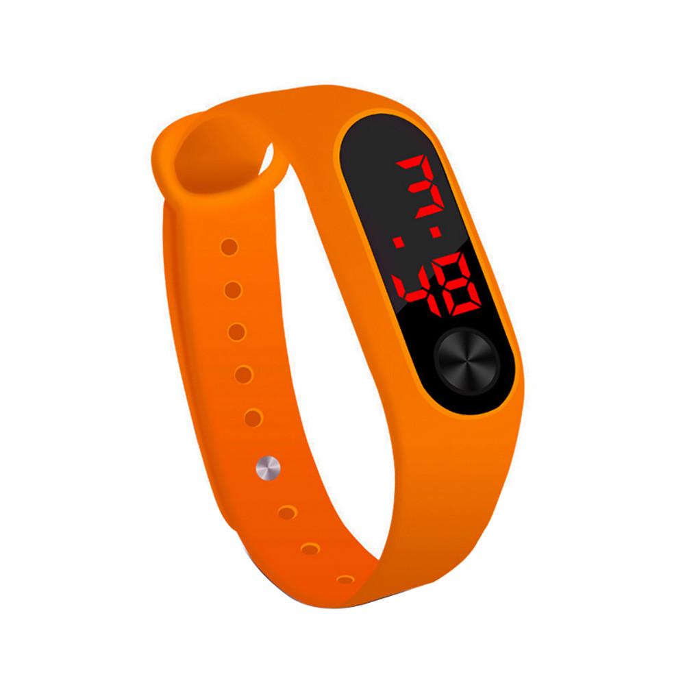 LED Digital Sport Watch Adjustable Silicone Strap Electronic Wristwatch Fitness Tracker with Time Display and Water Resistant Design for Daily Use