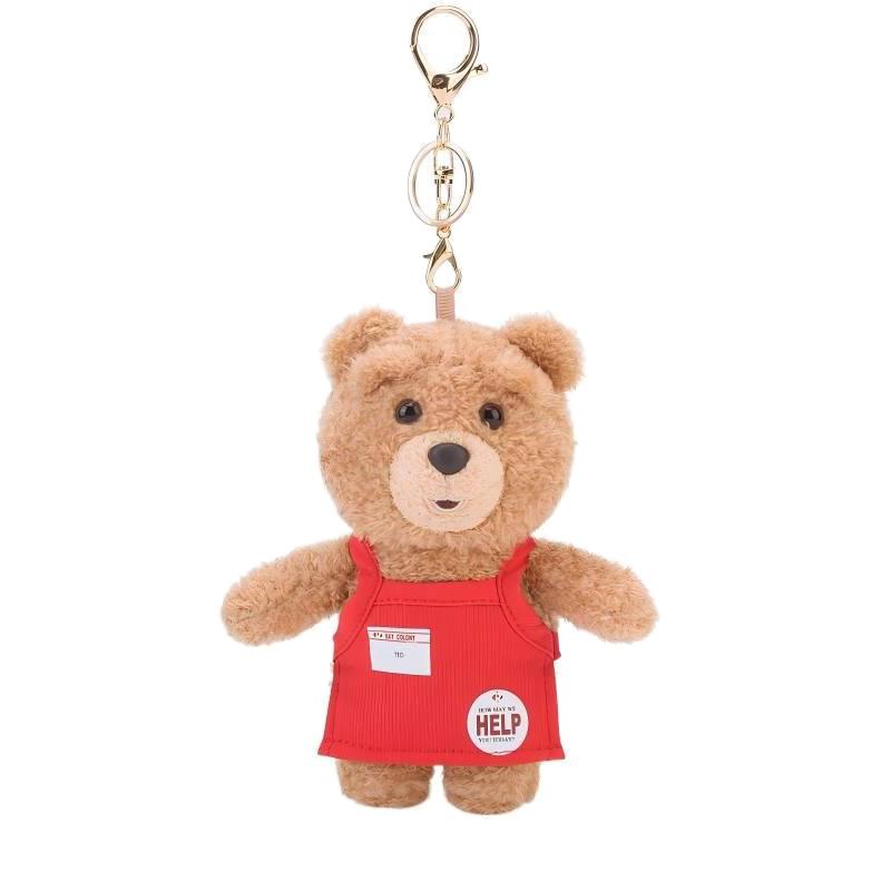 Плюшевый брелок Ted 2 Кавайный плюшевый мишка Аниме Хобби Мягкая игрушка Брелок Подвеска для сумки Куклы Рождественские Подарки на день рождения