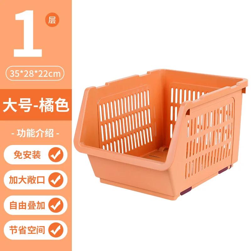 Кухонная многоуровневая стойка для хранения овощей и фруктов, многофункциональная, суперпозиционная, передвижная корзина для хранения бытового мусора