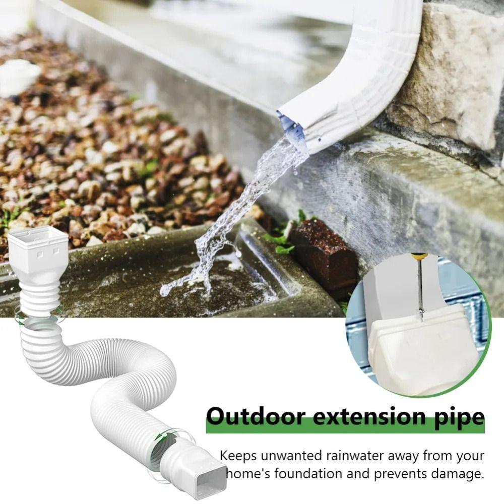 Telescopic Drain Pipe Water Tube Rain Gutter Extension Downspout Extender  Rainwater Drainage