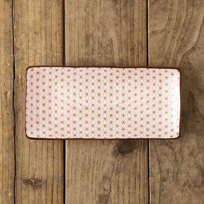 Керамическая посуда в креативном скандинавском стиле для ресторана, прямоугольная тарелка для суши и фруктов, для домашних закусок, мелкая плоская тарелка для основного блюда