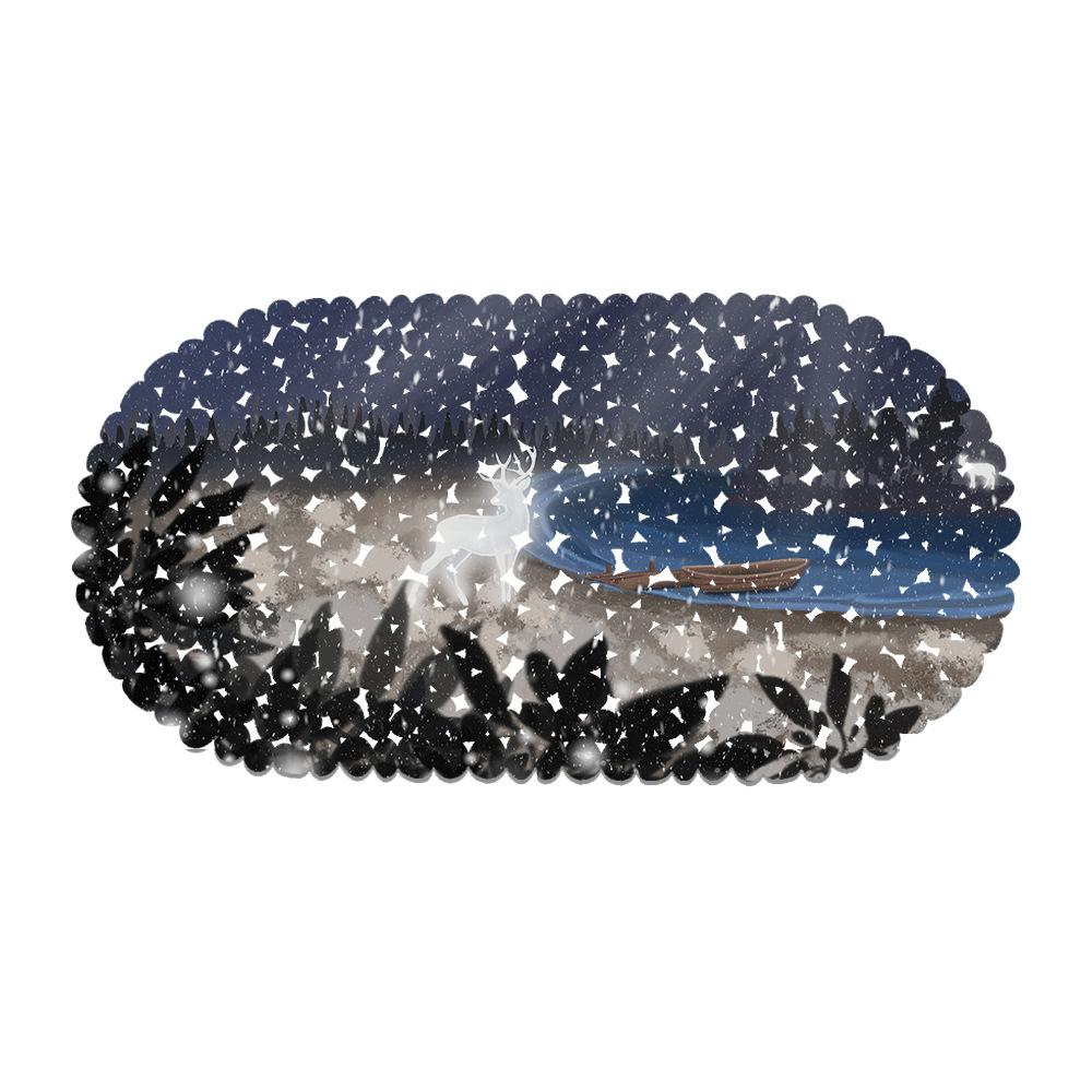 Light And Shadow Elk Picture Balcony Bathroom Mat Hydrophobic Non-Slip Door Mat Swimming Pool Public Places Non-Slip Floor Mat