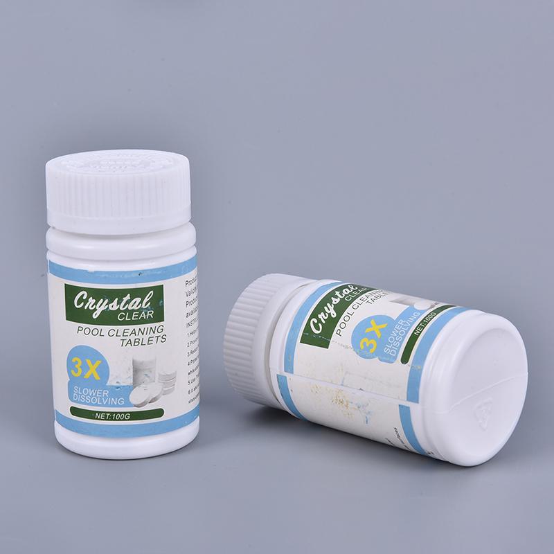 100 шт. таблетки для чистки бассейна эффективно очищают воду, прозрачные очистители для бассейнов