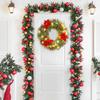 Pre-Lit Christmas Wreath for Front Door 12 Inches LED Lighted Artificial Christmas Wreath with Pine Cones Berries for Indoor Outdoor Decor