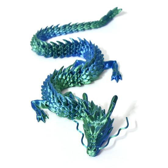 Китайская статуя дракона, напечатанная на 3D-принтере, фигурка дракона с подвижными суставами, шарнирная скульптура дракона, украшение стола для домашнего офиса