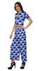 Moomaya Womena    S Crop Top Palazzo Set Printed 2 Piece Outfit Dress Ethnic