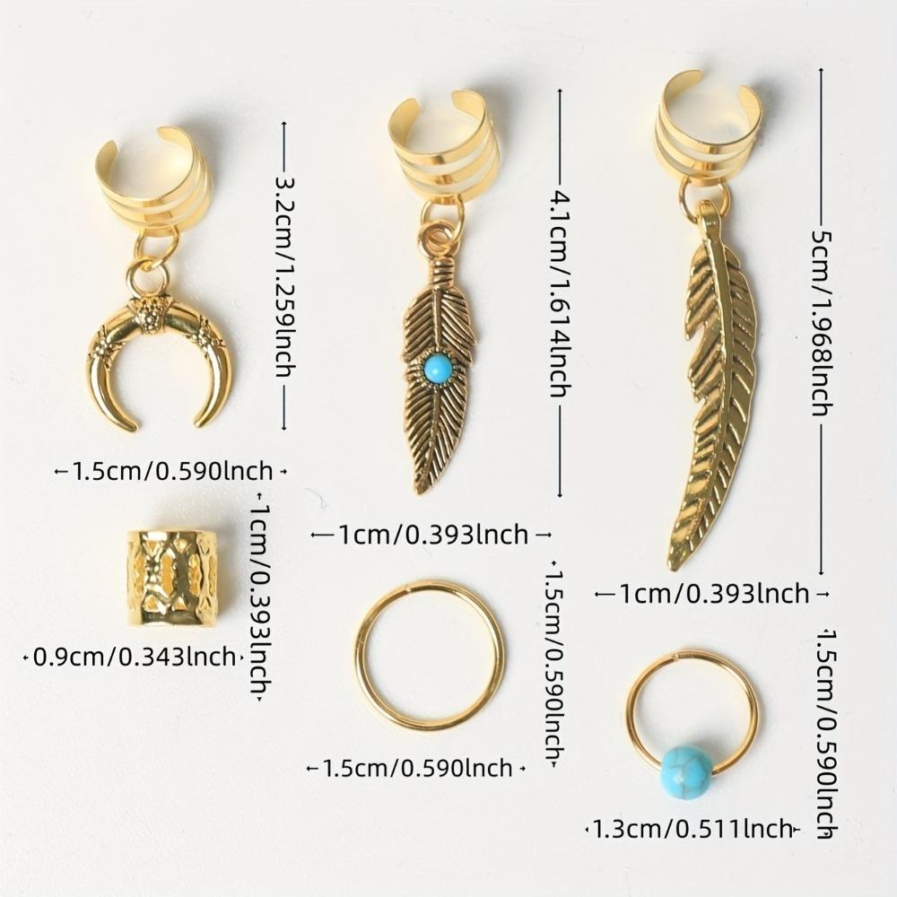 31pcs Dread Locks Hollow Out Hair Ring Hair Braiding Hair Braid Tubes Dreadlocks Beads Decor