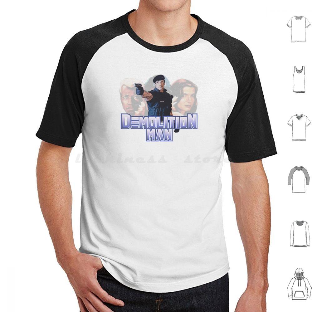 Футболка Demolition Man 6XL Хлопок Крутая Футболка Ракушка Demolition Man Эпичное Рукопожатие Сандра Баллок Уэсли Снайпс Фильмы 80-е 90-е