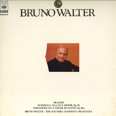 LP Пластинка БРУНО ВАЛЬТЕР - Брамс: Симфония №. 4, Вариации SONC10443 CBS SONY - Япония Классика Б/у