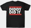 P Diddy Puff Daddy Шон Комбс Взрослый Маленький-3XL Черный Фан-арт Смешная Унисекс Футболка