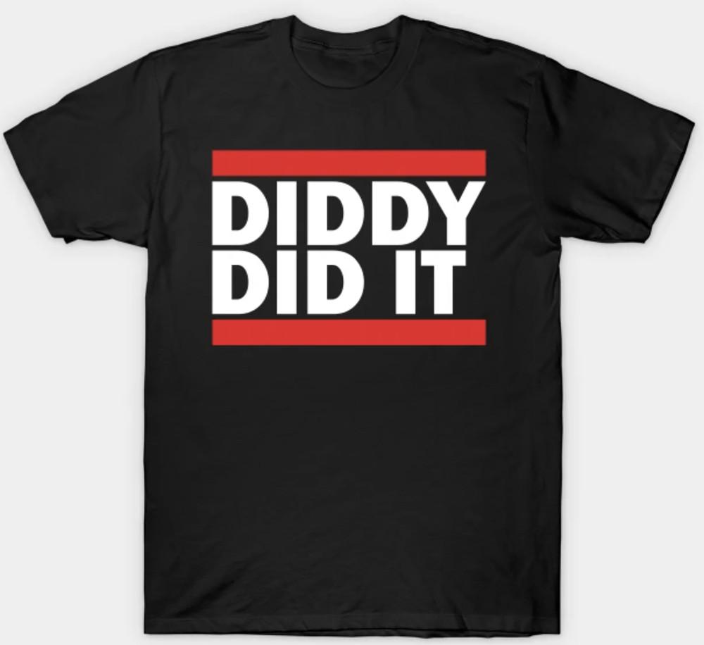 P Diddy Puff Daddy Шон Комбс Взрослый Маленький-3XL Черный Фан-арт Смешная Унисекс Футболка