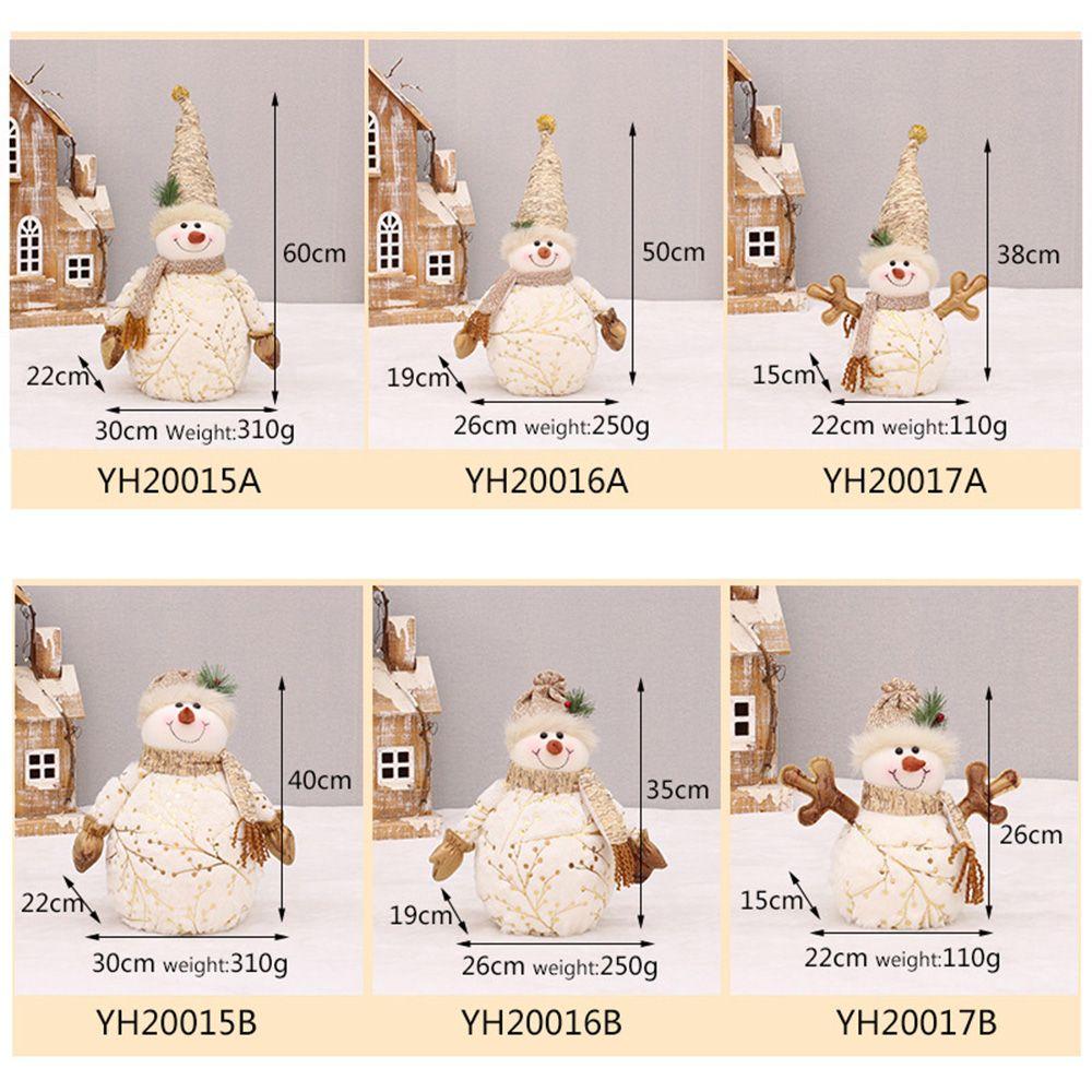 Декор Плюшевые игрушки Мягкие игрушки Праздничные атрибуты Снеговик Кукла Украшения для кукол Рождественские украшения
