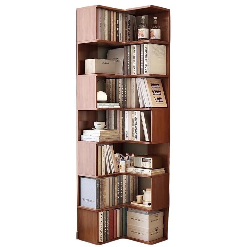 miflame Corner Storage Bookshelf
