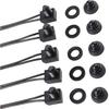 5Pcs Push Button Switch 12V Wired RV Waterproof On-Off Micro Light Toggle Switches for Motorcycle Car Truck Boat Marine (Black)