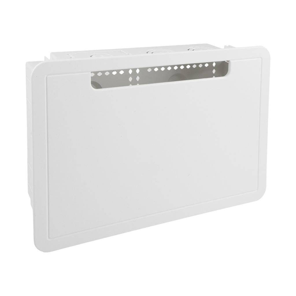 Recessed TV Outlet Box with Cable Management for Home Entertainment Systems