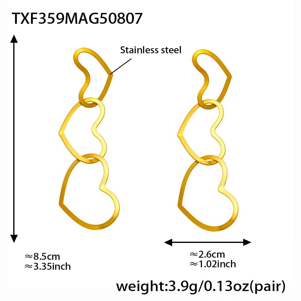 Толстая цепь ожерелье браслет серьги из нержавеющей стали с 18-каратным золотым покрытием наборы ожерелий браслетов серег-подвесок для женщин