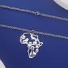 Myshape Animal Map Lion Giraffe Elephant Pendant Stainless Steel Necklace Men's and Boys Fashion Ethnic Jewelry Gift