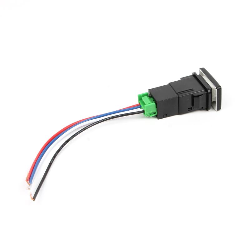 Yellow/Green Rear Fog light Push Switch 4 Wire Button For Toyota Camry Prius Corolla Foglight Switch DC12V