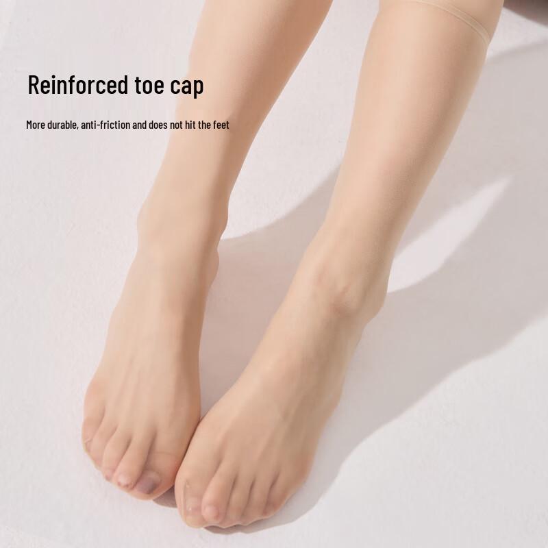 Женские ультратонкие прозрачные чулки выше колена и до середины икры Bonas