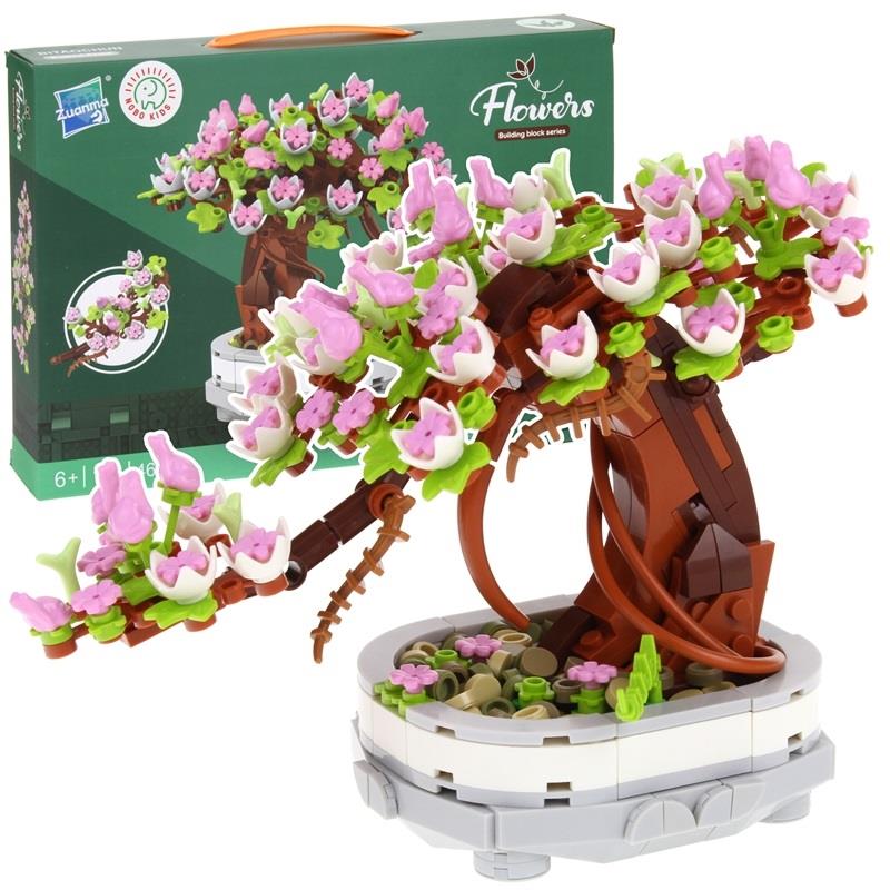 Klocki Konstrukcyjne Kwiaty Drzewko Bonsai Zestaw Kreatywny Roślina