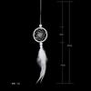 55cm White Dream Catcher Net with Feathers Handmade Wall Hanging Car Ornament Craft Home Decoration Decor Wind Chimes Dropship