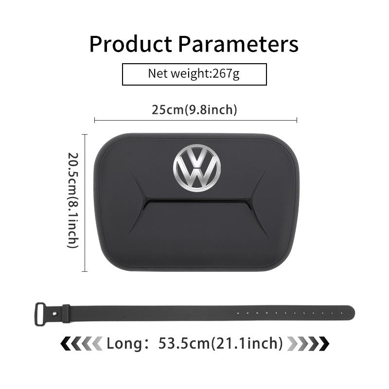 O2For Volkswagen VW Car Paper Storage Bag Silicone Handkerchief Box Tissue Case Passat Golf 4 5 6 Tiguan Polo Scirocco Jetta CC