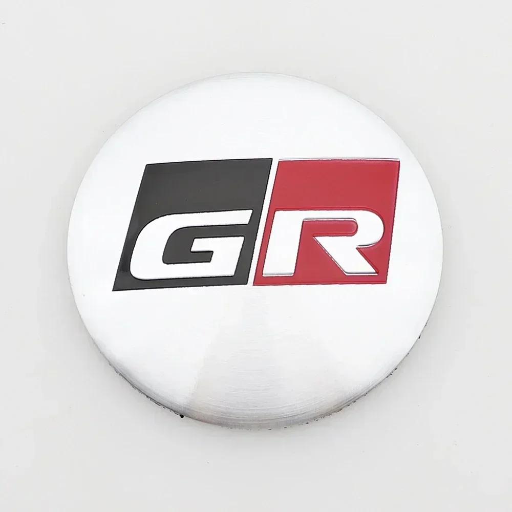 56/60/65MM Car Wheel Rims Center Hupcaps Stickers for Toyota GR Sport Camry Corolla Hilux TRD Rav4 Prius C-HR Yaris Accessories